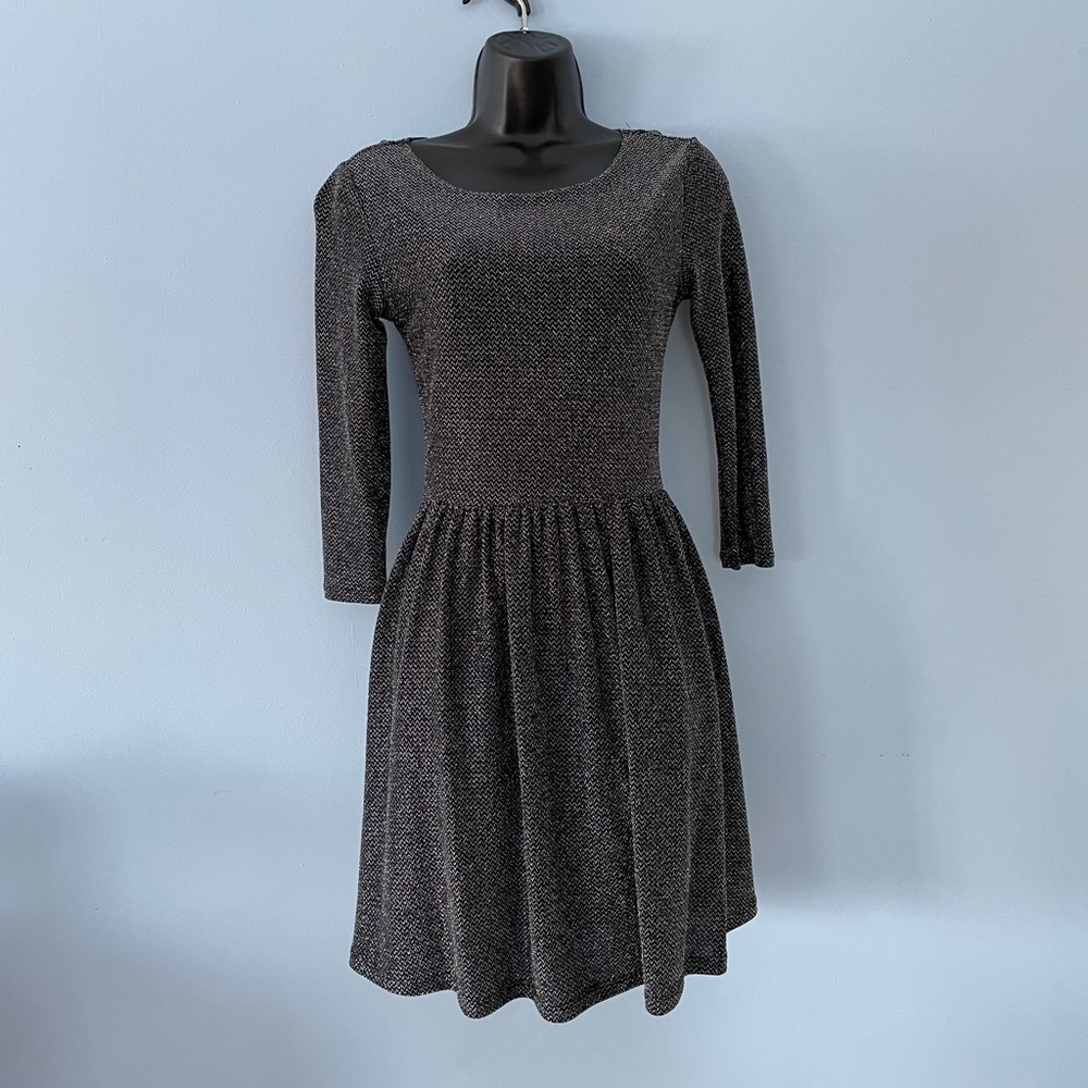 Silver sparkly metallic party dress (free shipping)